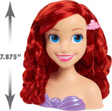 Ariel Just Play Disney Princess Haarhoofd 20 cm met accessoires 7-delige set Rood haarspeelgoed voor kinderen vanaf 3 jaar