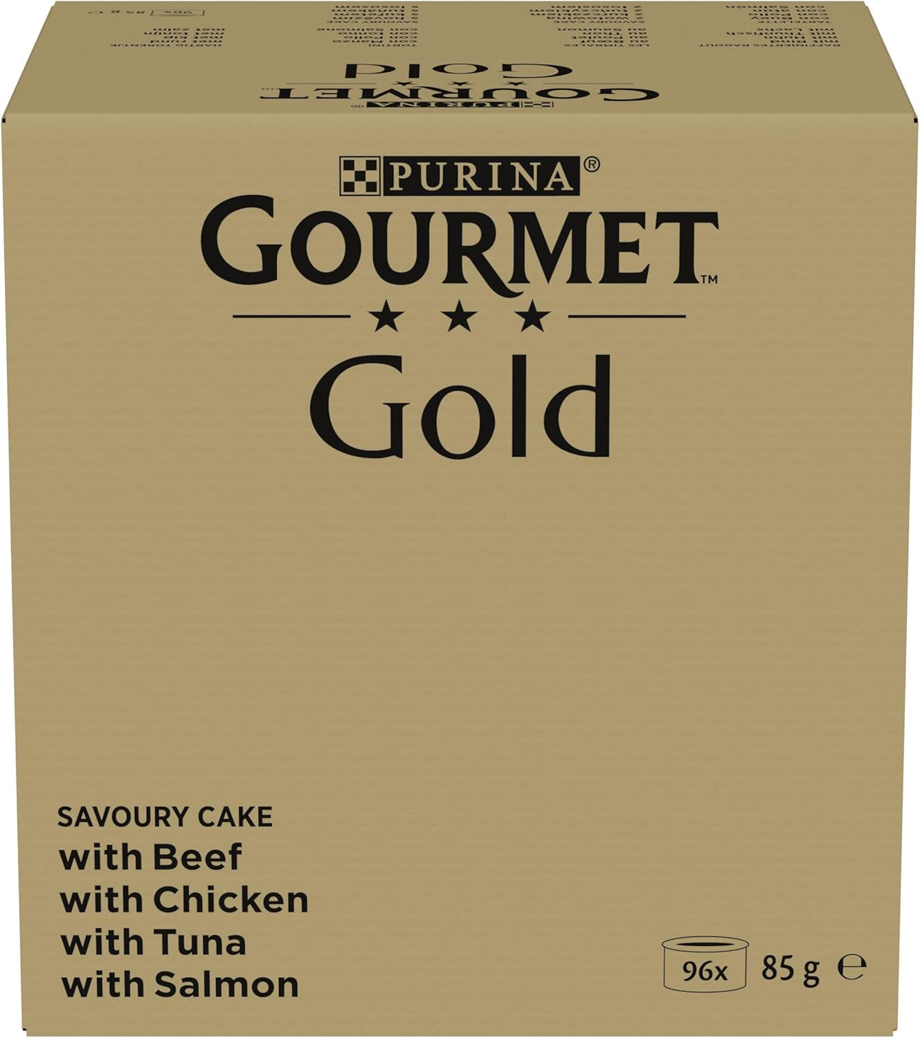 Natvoer voor katten Gourmet Gold Refined Ragout, geassorteerde mix, verpakking van 96 (96 x 85 g)