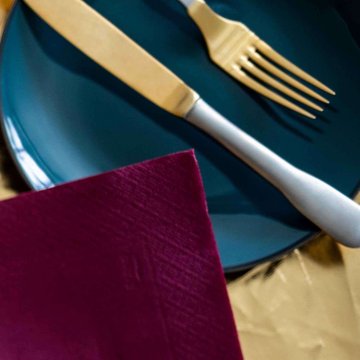 Renova goud bordeaux papieren servetten - 40 servetten