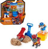 Rubble & Crew - Rubble & Mix figuur-actiefigurenset, 2 bouwspeelgoed en 85G kinetisch bouwzand, speelgoed geschikt voor kinderen vanaf 3 jaar actiefiguren Naty Shop Charger Wheeler
