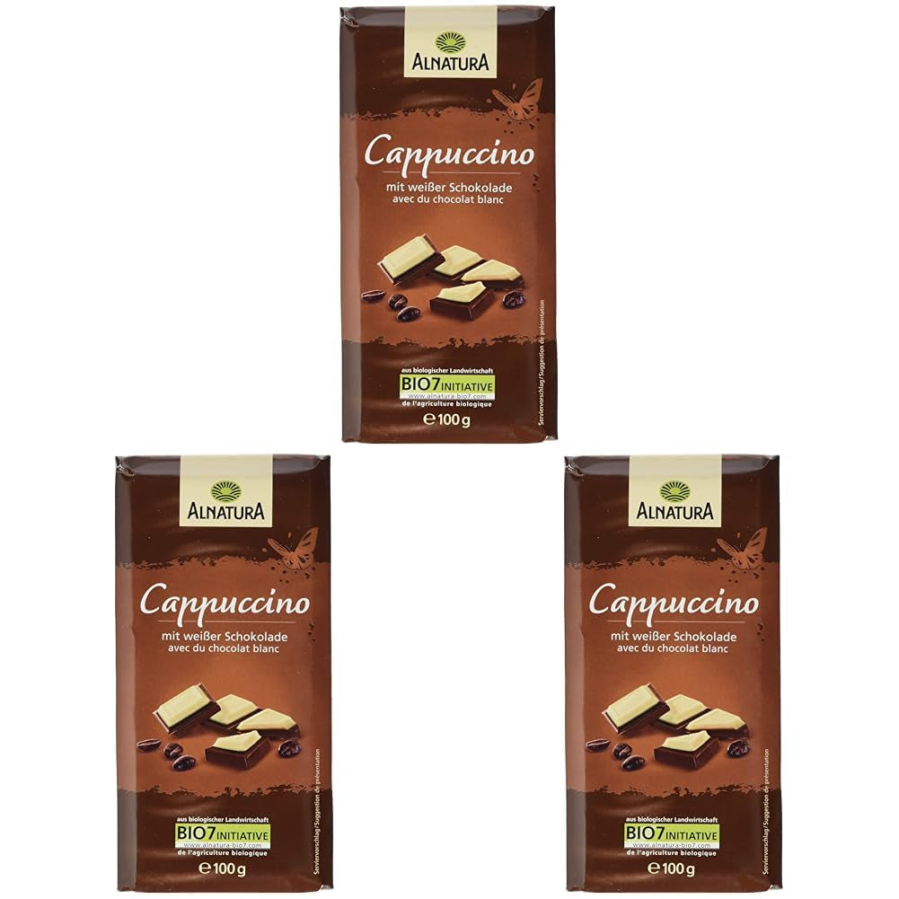 Biologische chocolade gevuld met cappuccino, 100g