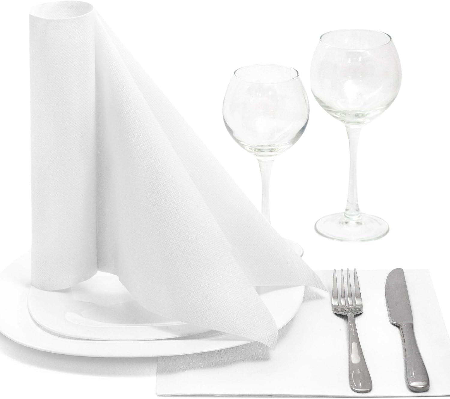 Papstar, 50 servetten "ROYAL Collection" 1/4-vouw 48 cm x 48 cm wit, #11577