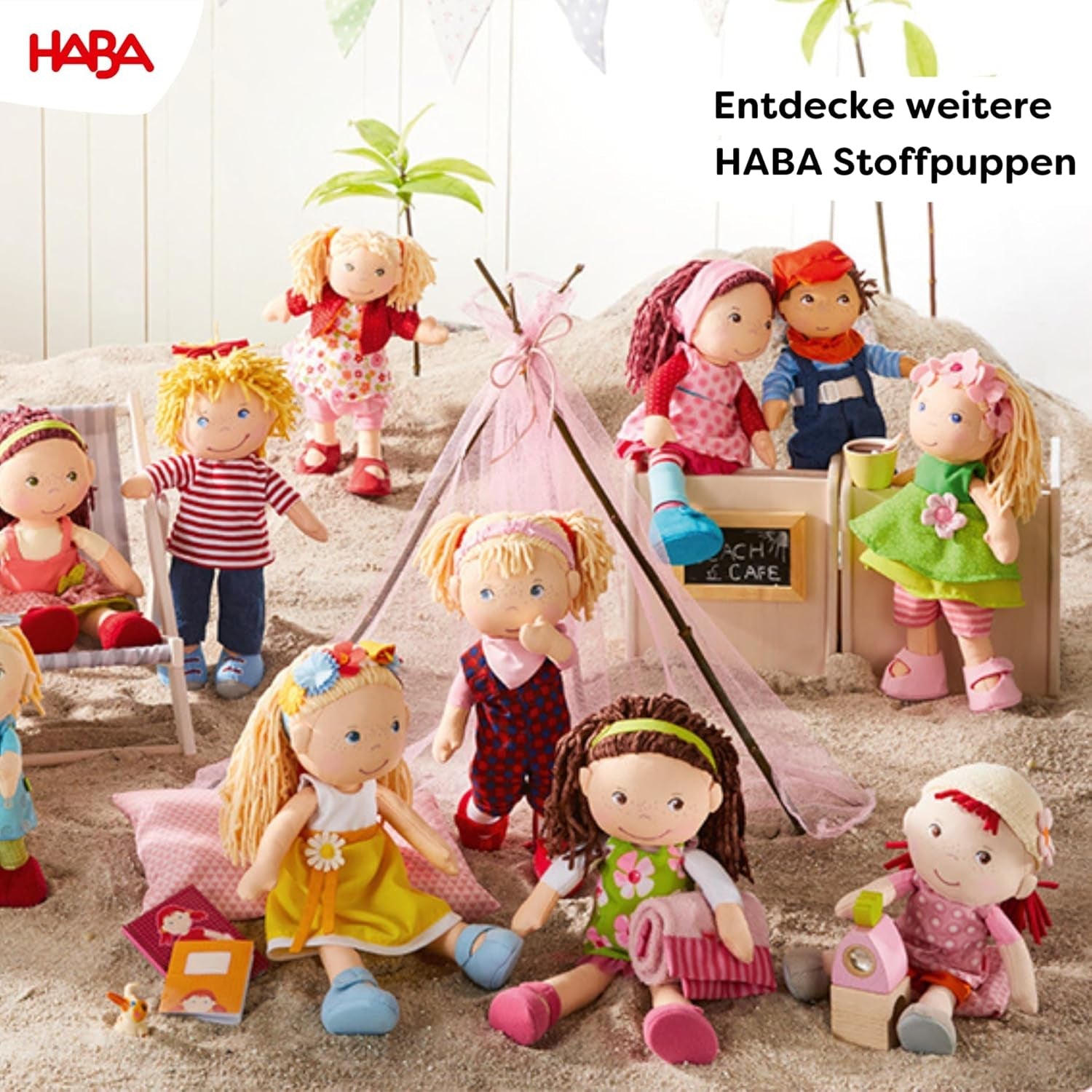 Zachte pop HABA Annelie - Zachte pop met gearrangeerd haar - Met verwisselbare kleding - Vanaf 18 maanden - 30 cm - Wasbaar - 1302108001
