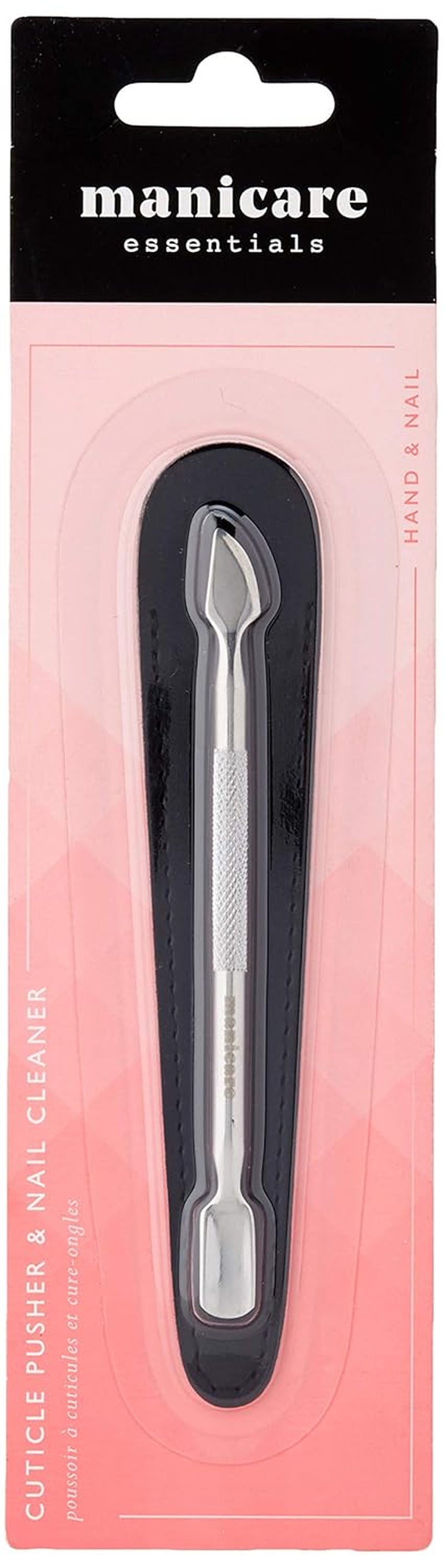 Nagelriemschuiver en nagelreiniger, professioneel manicure-/pedicuregereedschap, dubbelkoppig roestvrij staal, perfect voor overgroeide nagelriemen, reinigt onder/rond de nagel, verwijdert nagellak