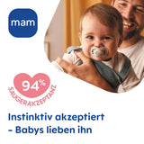 MAM Original Day & Night Matt Fopspenen | 6-16 maanden | Fopspeenset | Acceptatie 94% | Helpt ongewenste uitlijning van de tanden te voorkomen | Ontwikkeld samen met tandartsen | Siliconen SkinSoft | Beer/Vos | Pakket van 4