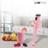Clatronic Stabmixer/Pürierstab/Blender/Stab-Mixer/Stick/Mixstab SM 3577; Edelstahl-Schlagmesser; Voor Smoothie, Kürbispüree, Babybrei, Milchshake; Mit Mixbehälter (500 ml); 180 Watt; Roze keuken Naty Shop