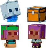 Mattel Minecraft Flippin' Figs Sheep and Chicken 2-pack met 2-in-1 speelfiguren, grote hoofden en pixelontwerp HXK17 actiefiguren Naty Shop Ivy en de dolfijn