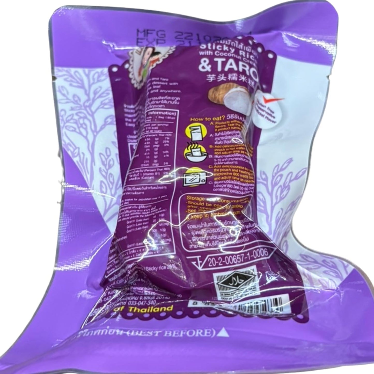 - Kleefrijst met kokos en taro - (1 x 80 g)