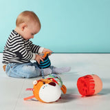 Lilliputiens - Jack Velcro geluidsrol - Kleurrijk activiteitenspeelgoed voor baby's met verschillende geluiden en afneembare rammelaars - Bevordert het luisteren en de motoriek - Vanaf 6 maanden - 83064 Babyspeelgoed Naty Shop