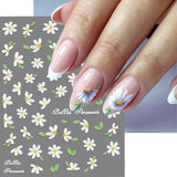 5D Reliëf Witte Madeliefjes Nagelstickers Bloemen Nagelstickers Bloemen Folie Zelfklevende Stickers Nail Art Stickers Madeliefjes Nageldecoratie Accessoires Bloemendesign Stickers Nail Art