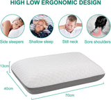 Fityou Memory Foam Kussen Neksteunkussen Ergonomisch Slaapkussen Koelkussen Dubbelzijdig Ontwerp Wasbare Kussensloop (67,5X40X13Cm) Cervicale Orthopedische Kussens Naty Shop