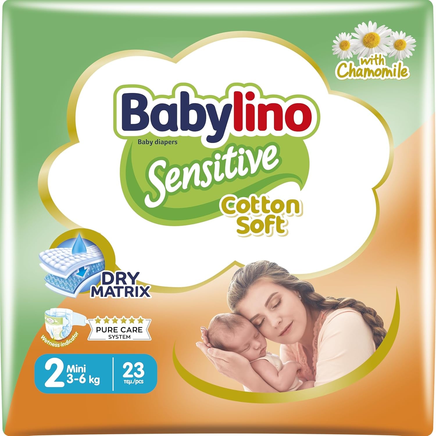 Luiers voor gevoelige baby's, maat 7, extra large plus (+15 kg), 14 stuks