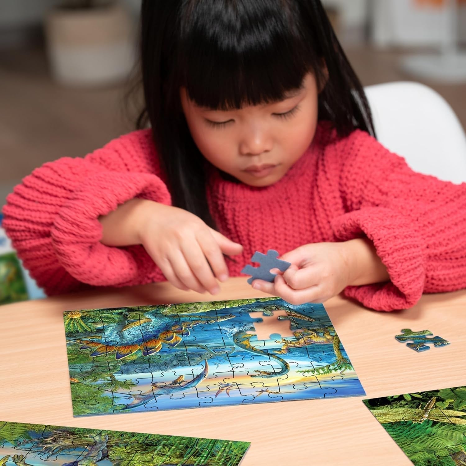 Ravensburger Kinderpuzzel - 09317 De fascinatie van dinosaurussen - Legpuzzel van 3X49 stukjes voor kinderen vanaf 5 jaar Puzzel Naty Shop
