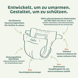 Naty BioEmbrace-babyluiers, maat 3 (4-9 kg) | 100% plantaardige materialen, zacht voor de huid | Ademende zachtheid, dermatologisch getest, uitstekende absorptie | 100 stuks