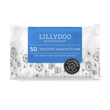 LILLYDOO Natte doekjes 50 stuks 100% plasticvrij extra groot doekje ongeparfumeerd
