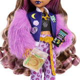 Monster High Clawdeen Wolf-pop met puppy-halve maan en accessoires zoals schooltas, kalender, snacks en meer, HRP65