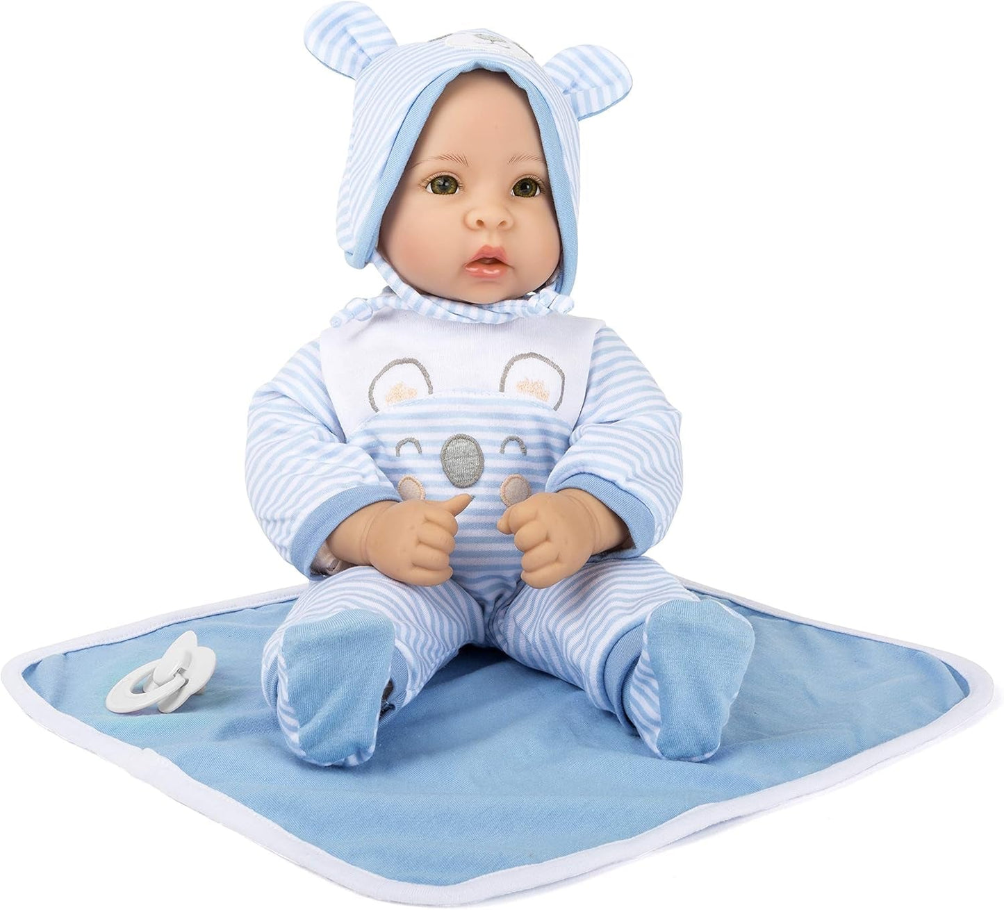 Small Foot Lukas pop, inclusief afneembare kleding, speen en zacht dekentje, rollenspel, 11238