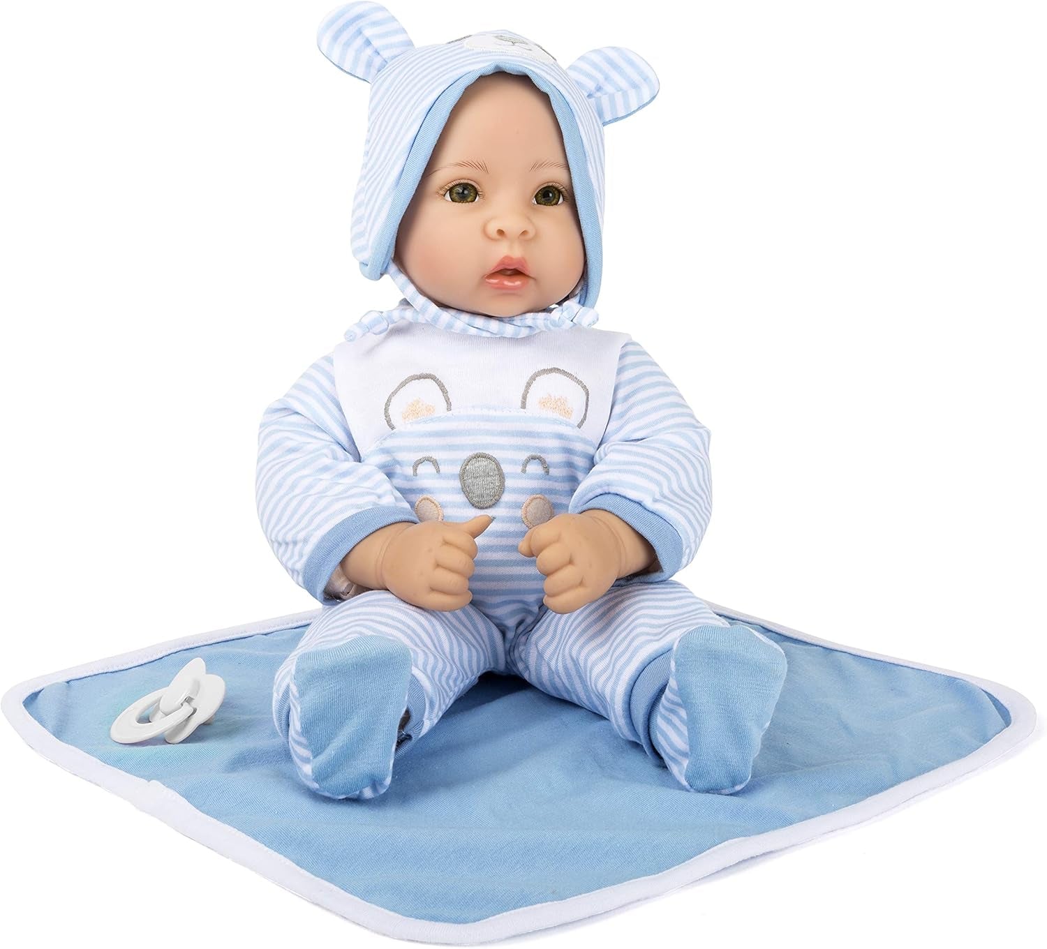 Small Foot Lukas pop, inclusief afneembare kleding, speen en zacht dekentje, rollenspel, 11238