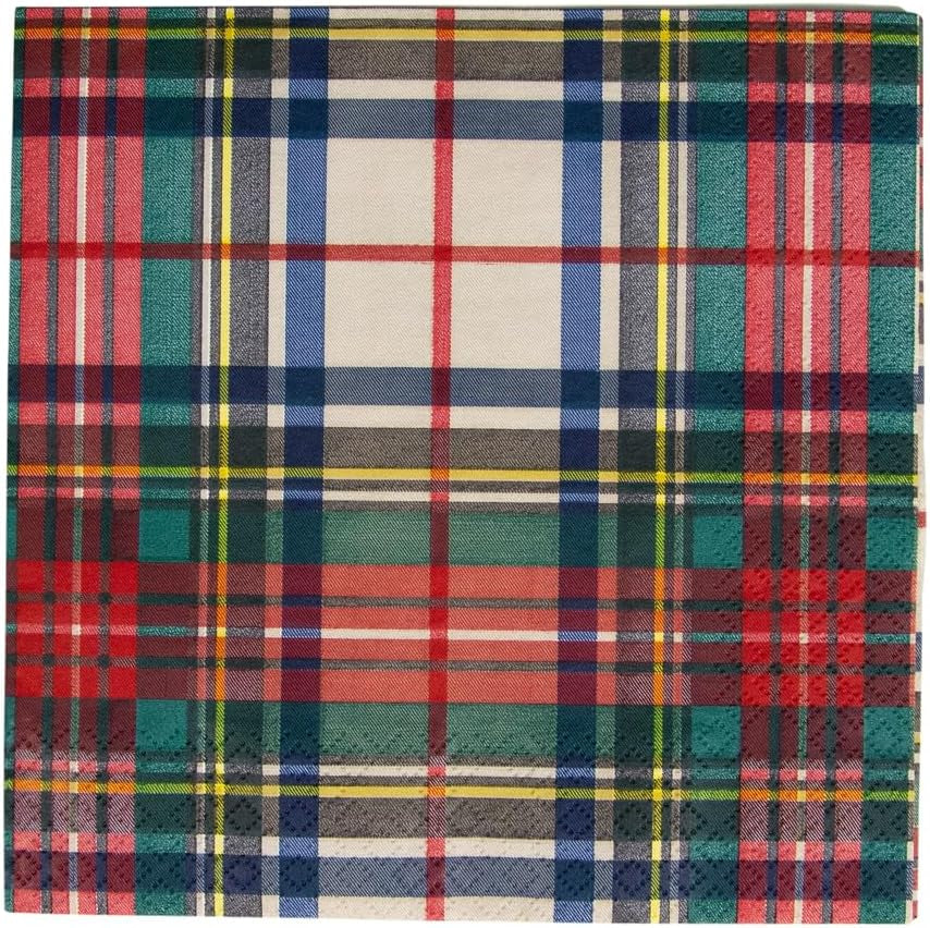 Dress Stewart Tartan Cocktail papieren servetten 20 per verpakking