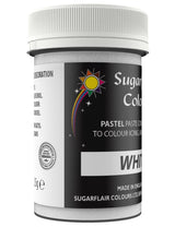 Sugarflair witte voedingskleurstof voor pasta, voedingskleurstof voor pasta, fondant en marsepein, pastakleuring - 25g