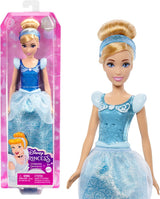 Mattel DISNEY Prinses Assepoester - Beweegbare pop met sprankelend kostuum, afneembare schoenen en tiara, kambaar haar voor kappersplezier, voor kinderen vanaf 3 jaar, HLW06 Naty Shop Assepoester poppen