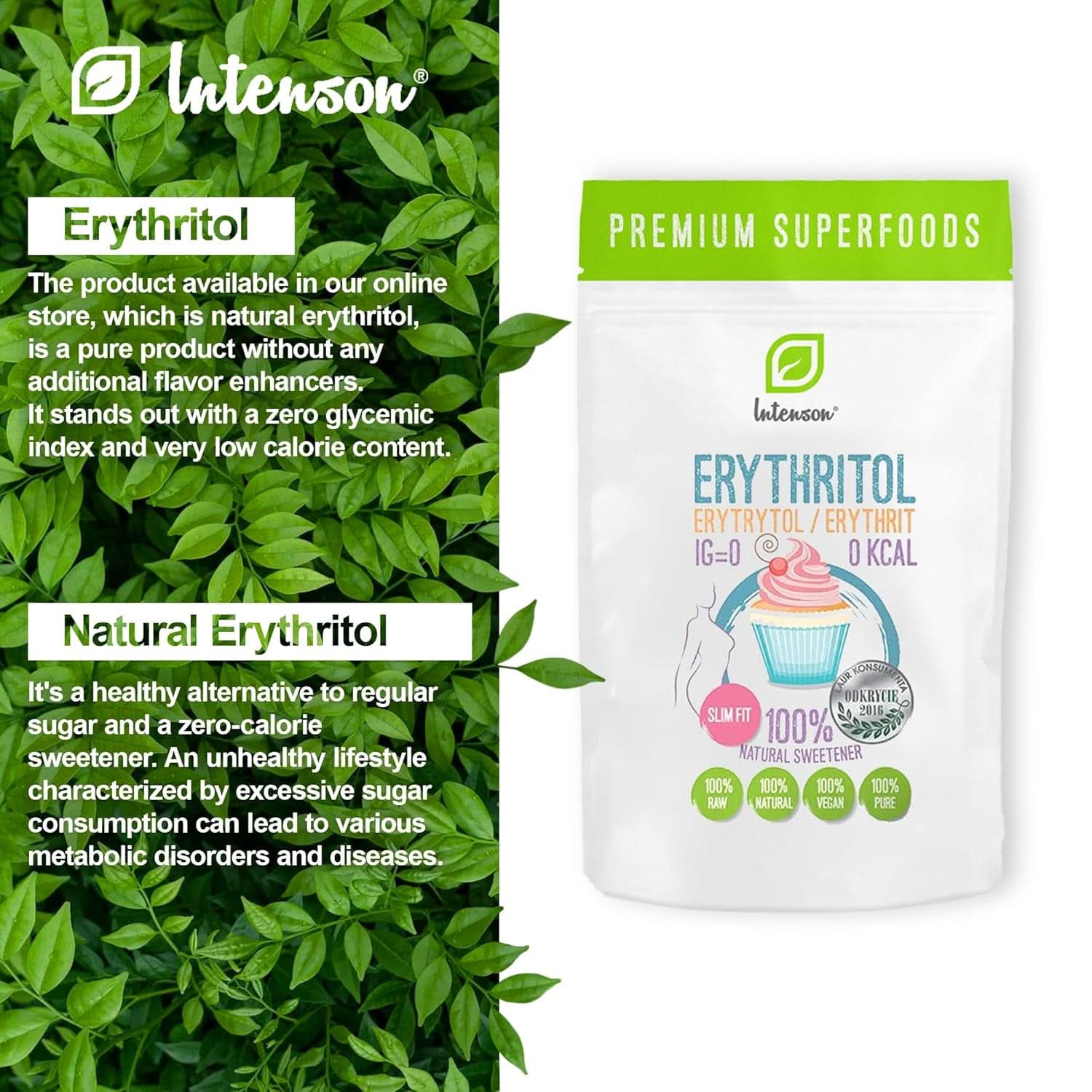Erythritol - Natuurlijk suikeralternatief, 2 Kg Zoetstoffen Naty Shop