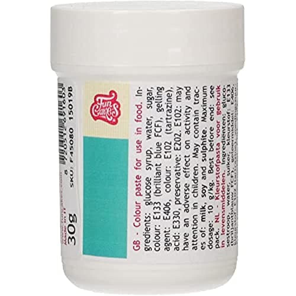 Geconcentreerde kleurstof Funcakes Paste Colour Royal Blue; voor deeg, room, fondant, marsepein, deeg, modelleerpasta en bloemenpasta. Halal en koosjer. 30 gram