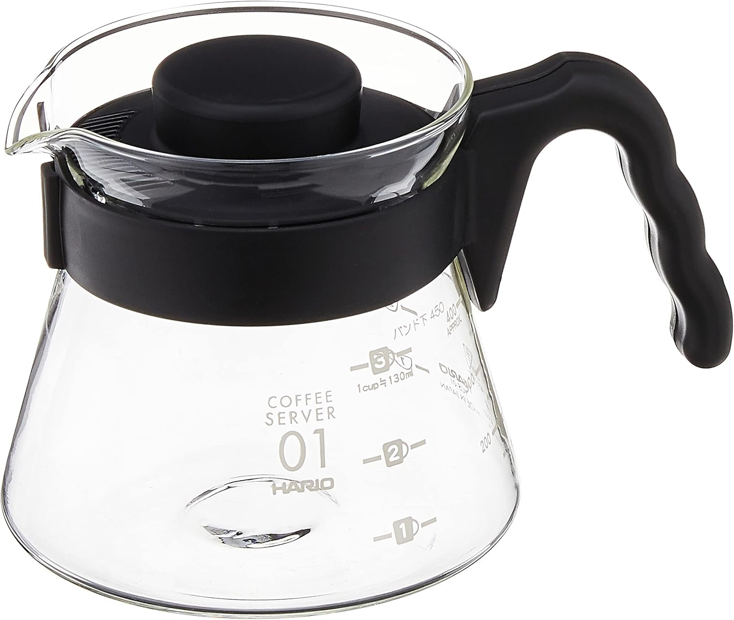 4977642019126 Karaf voor het serveren van koffie V60 700 ml VCS-02B, glas, kleurloos, 17,3 x 14,1 x 13 cm