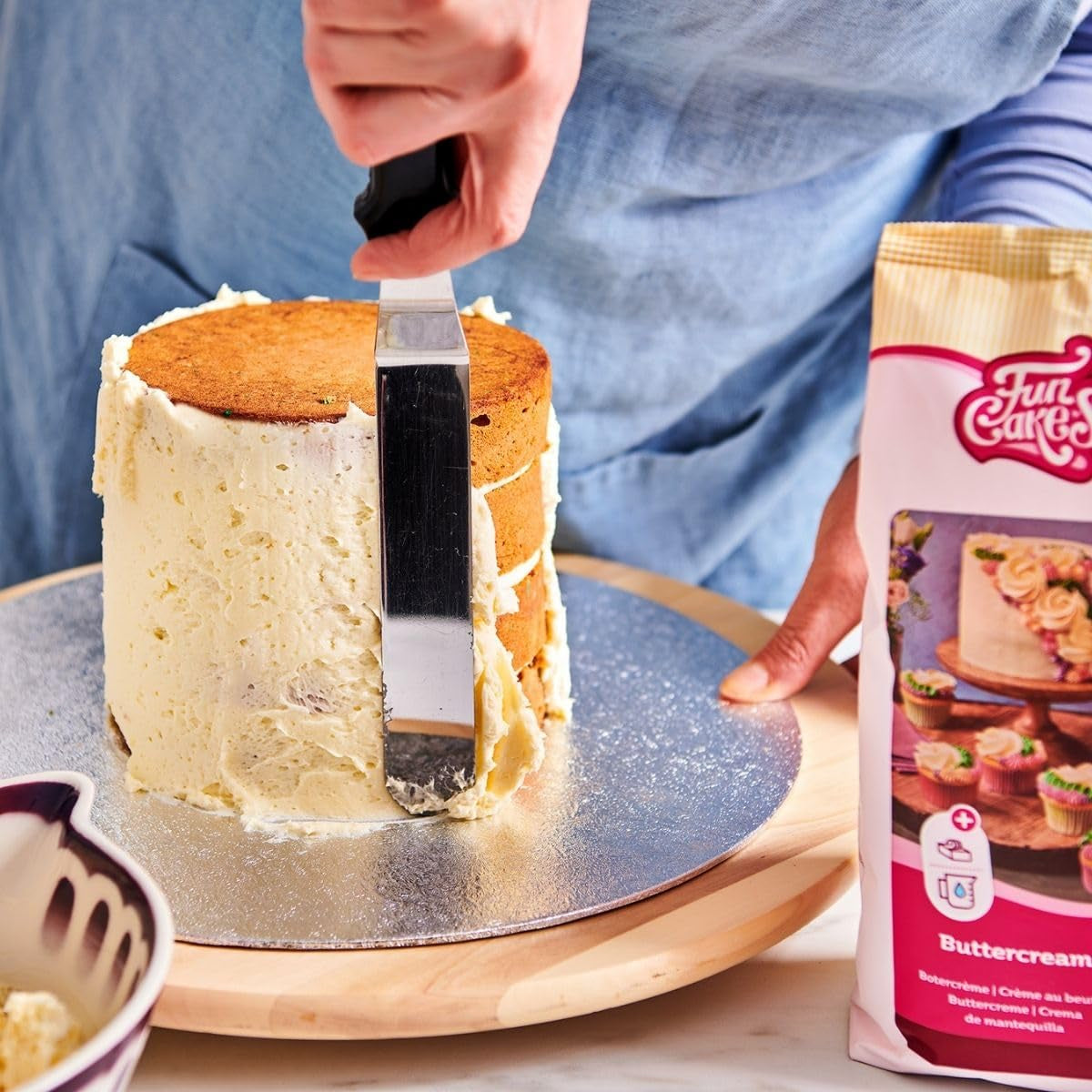 Funcakes Mix Für Buttercreme: Einfach Zu Berübenen, Cremig, Perfekt Zum Dekorieren, Abdecken Und Füllen Von Kuchen, Belag Auf Cupcakes, Halal., 1 Kg Mix voor bakken en koken Naty Shop