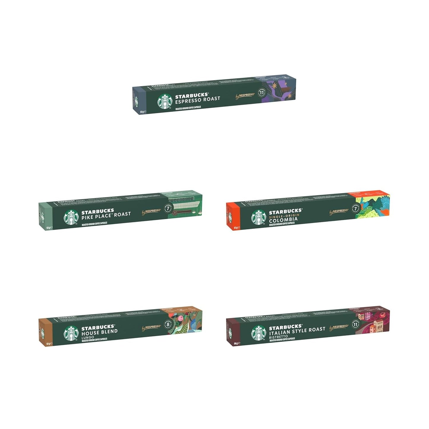 STARBUCKS Coffee Shop Classics – STARBUCKS Espresso Roast Pack van Nespresso, Kaffeekapseln 10 x 10 (100 Kapseln) – Exclusief bij Amazon