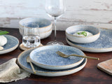 CreaTable, 21652, Uno Mykonos-serie, 12-delige serviesset, porseleinen bordenset, vaatwasser- en magnetronbestendig, gemaakt in Portugal