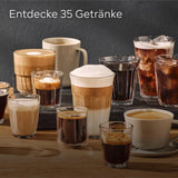 Automatische espressomachine Siemens EQ700 classic TP715D01, app-bediening, cold brew, intuïtief touchdisplay, tot 10 individuele koffiecreaties als favoriet, automatische stoomreiniging, 1500 W, zilvergrijs