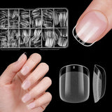 Korte kunstnagels Ballerina 120 stuks lijm op 12 maten Korte kunstnagels Zachte gel Volledige dekking nageltips voor korte gelnagels S
