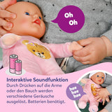 Baby Born Rosie zachte pop 30 cm met 6 geluiden en fles, roze