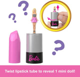 Barbie Mini Barbieland set van 5 fashionista's poppen, ca. Mini-poppen van 3,8 cm hoog in lippenstiftmouwen, verrassingscollectieset (stijlen kunnen variëren), JBD26 Naty Shop-poppen