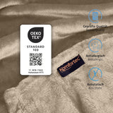 Komfortec donzige deken, comfortabele deken, fleecedeken, Oeko-Tex gecertificeerd, superzacht, 150X200 Cm, 260 G/M², beige Bedden en dekens Besuche den Komfortec-Store