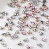 Mini Vlinder Zirkoon Nagelsleutelhangers Y2K Wit Champagne Roze Strass Kristal Vlindersleutelhangers Nagels 3D Vlinder Nageldesign Sleutelhangers Vlindernagels Decoratie Nagelkunst Sleutelhangers Nagelaccessoires