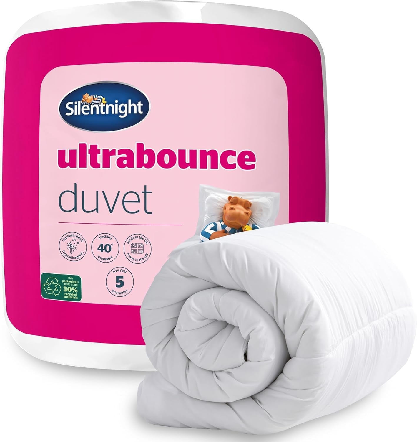 Silentnight "Ultrabounce" dekbed, microvezel, wit, eenpersoonsbed Dekbedden en dekbedden Naty Shop Eenpersoonsbed 13,5 Tog