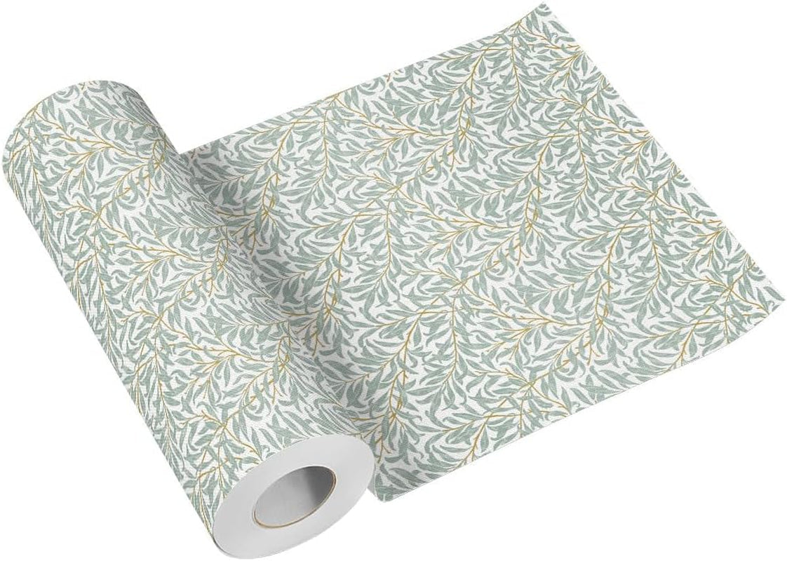 PAW - Airlaid tafelloper (40 cm x 24 m) I Tafeldecoraties voor communie, vormsel, bruiloft, jubileum, tuinfeest, doop I Tafeldecoraties Elegant tafellint - Wilgentak I Wilgentak