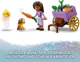 LEGO 43223 Disney Wish Asha in Rosas City, Wish Movie Set met markt, Asha minipop, Valentino als speelgoedgeit en sterfiguren, cadeau voor kinderen vanaf 6 jaar, bouwsets voor meisjes en jongens Besuche den LEGO-Store