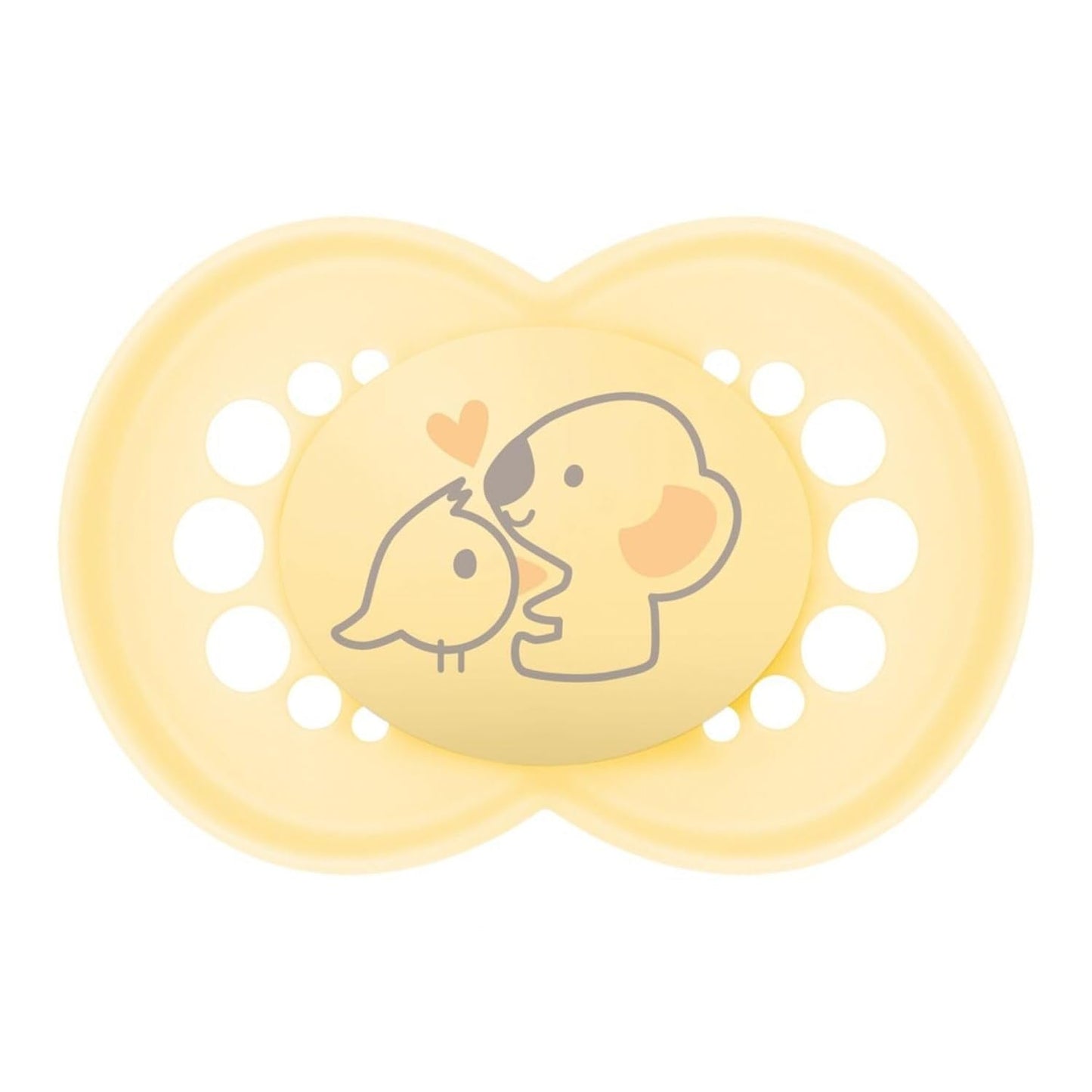 MAMMA | Originele beige fopspeen 18+ maanden (pak van 3) willekeurige kleurkeuze - Ultrazachte symmetrische speen van siliconen - Anatomisch gevormde babyfopspeen voor optimale mondontwikkeling