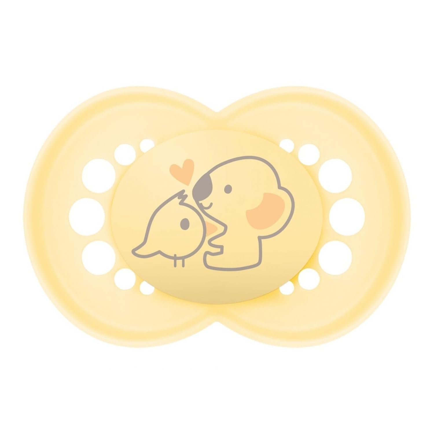 MAMMA | Originele beige fopspeen 18+ maanden (pak van 3) willekeurige kleurkeuze - Ultrazachte symmetrische speen van siliconen - Anatomisch gevormde babyfopspeen voor optimale mondontwikkeling