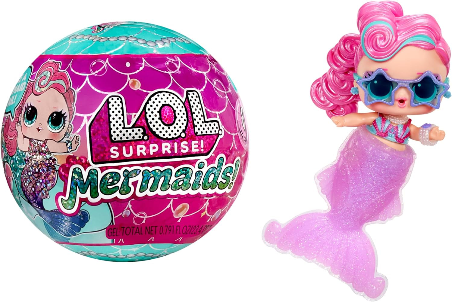 LOL. Verrassing! Zeemeerminnen Tots - Modieuze minipoppen met van kleur veranderende staarten - Geschikt voor verzamelaars, meisjes en jongens vanaf 4 jaar Naty Shop Dolls Standaardtitel