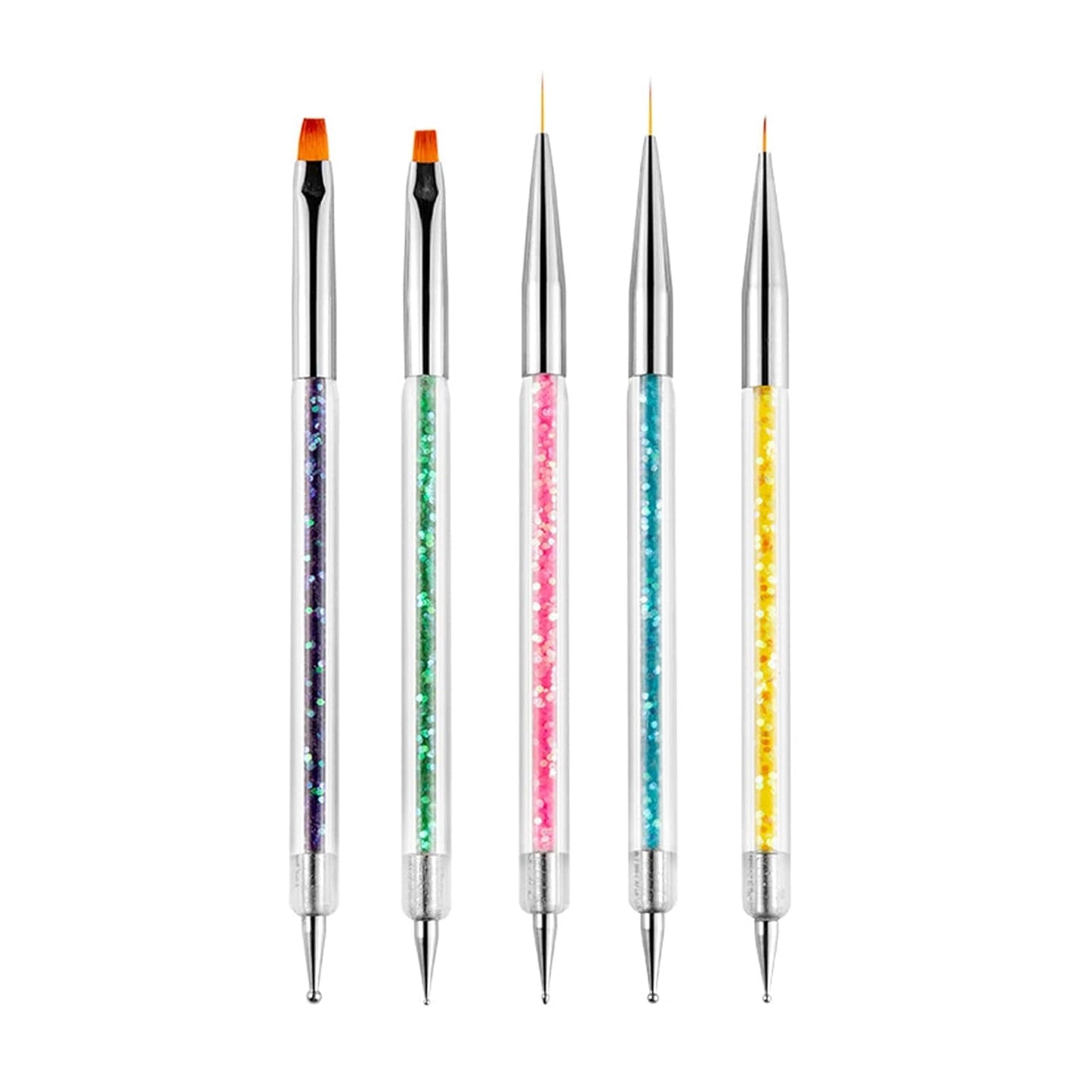 Nagel Art Fineliner Pinsel[5 Stück],Nagel Art Liner Pinsel,Professionele Detail Pinselset,Nagellack Pinsel,Voor Nail Art Design Schildersalon,Nageldesign Nagel Fußpflege