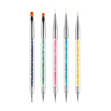 Nagel Art Fineliner Pinsel[5 Stück],Nagel Art Liner Pinsel,Professionele Detail Pinselset,Nagellack Pinsel,Voor Nail Art Design Schildersalon,Nageldesign Nagel Fußpflege