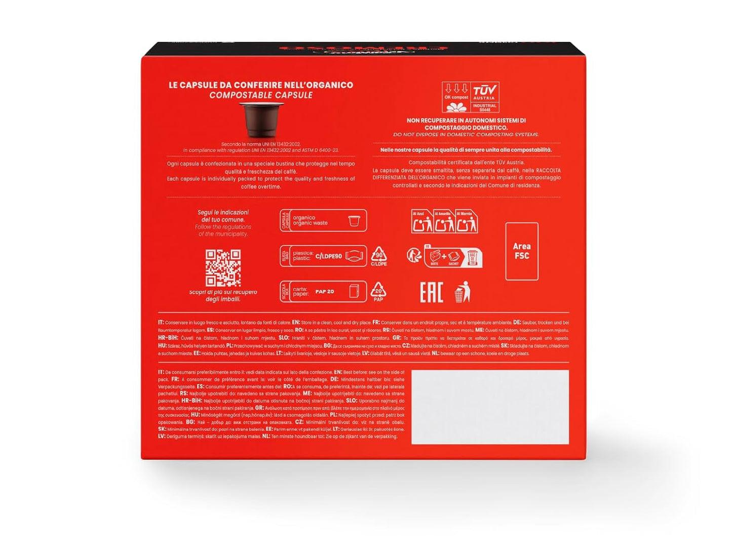 Caffè Vergnano 1882 - Èspresso Composteerbaar Kaffeekapseln, compatibel met Nespresso, Cremoso (romig) - Packung Enthält 100 Kapseln