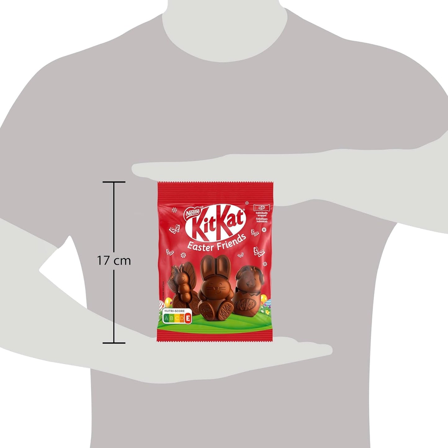 NESTLÉ Easter Friends, paasminifiguurtjes van melkchocolade met knapperige stukjes, 1 pakje (1 x 65 g)
