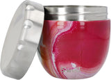 Eats 2-in-1 voerbak met schroefdeksel, 636 ml, roze agaat, drievoudig geïsoleerde lekvrije drinkfles voor op reis, tot 11 uur koud/7 uur warm Voedselbewaardozen Naty Shop