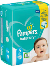 Pampers luiers voor baby's maat 5 (11-16 kg), 24 stuks, tot 12 uur lekbescherming