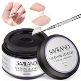 Saviland Solid Nail Tip Lijm: 2 stks 15G Kunstmatige Nagellijm Extra Sterke Lijm Druk Op Nagels UV Lijm Gel Nagellijm Voor Vrouwen Thuis Salon DIY UV/LED Lamp uitgehard